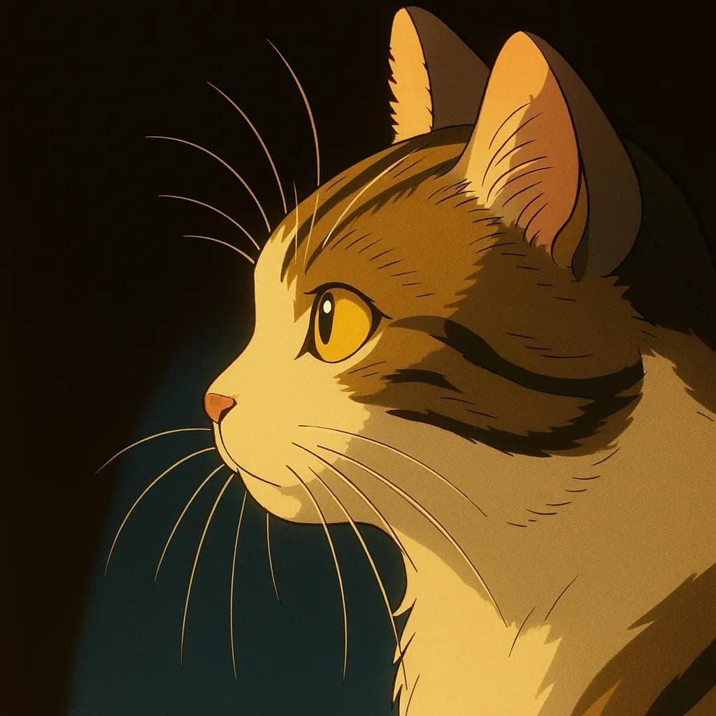Ghibli style cat image